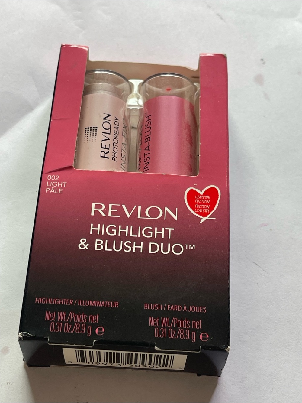 2 Tube Lot REVLON Photoready Highlight & Blush Duo 002 LIGHT unsealed NIB READ